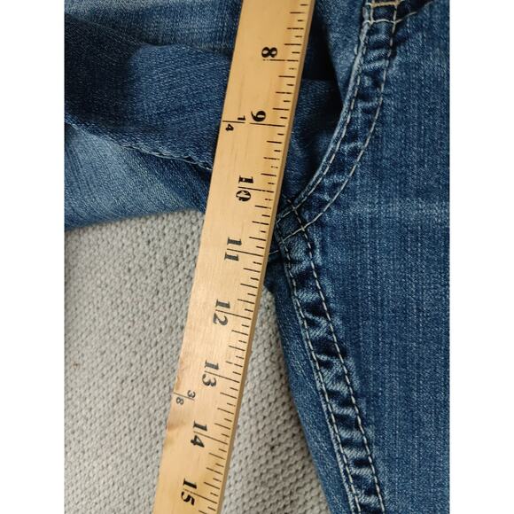 BKE Buckle Tyler Jeans Mens 38R 38X31 Blue Straight Leg Whiskered Distressed - Picture 11 of 14